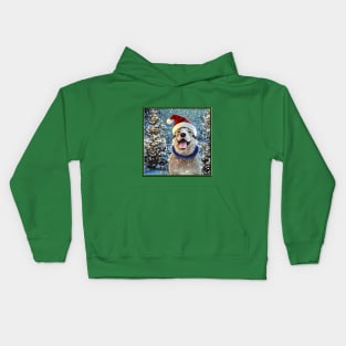 Big christmas anime dog Kids Hoodie